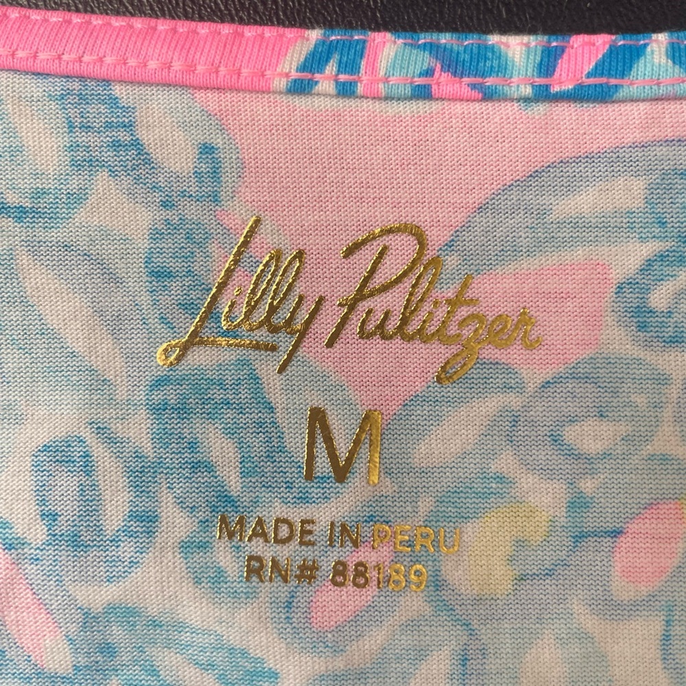 NWT Lilly Pulitzer Jannie Pink and Blue Women's Dress Size Medium - Picture 5 of 5